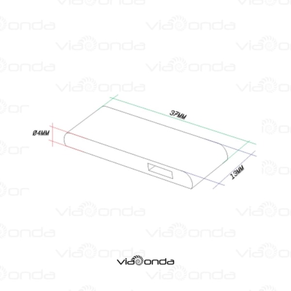 Tag rfid uhf mista para patrimõnio - vhd-mist001 - viaonda rfid - medidas