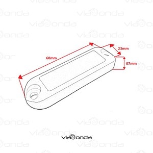Tag rfid uhf para metal uhf-hdilu-mini - viaonda rfid - medidas