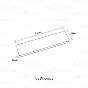Tag rfid uhf para metais - viaonda rfid - medidas