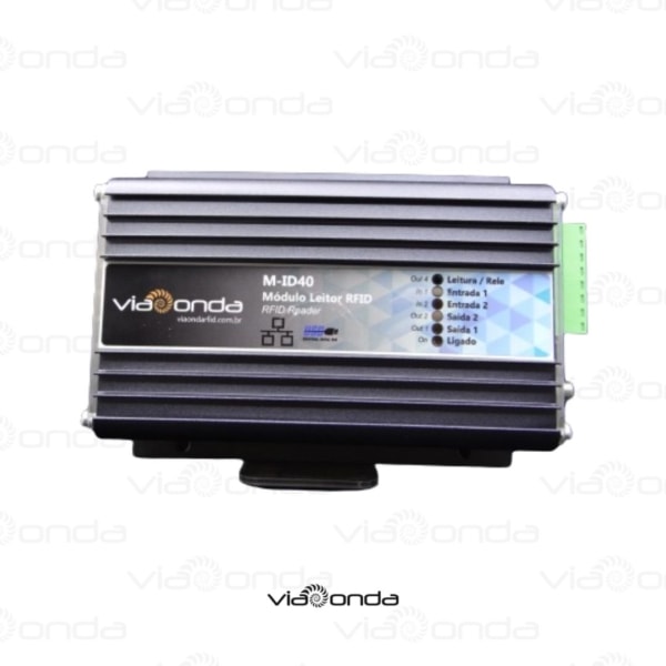 Leitor rfid uhf m-id40 ethernet - frente - viaonda rfid