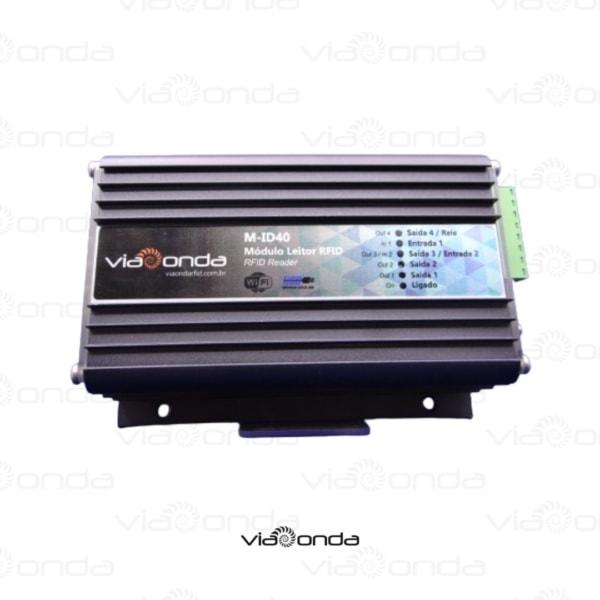 Leitor rfid uhf m-id40 wifi - frente - viaonda rfid