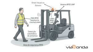 Anti Atropelamento - Solução Empilhadeira - Ilustração - Blog_Viaonda RFID