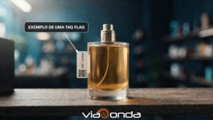 Exemplo de tag flag instalada no perfume - blog - viaonda rfid